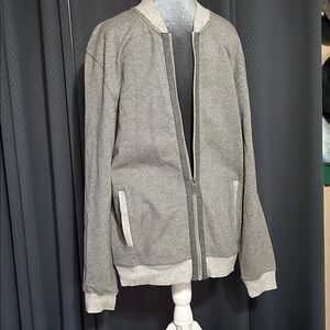 Rodd & Gunn Black and Grey Striped Zip Jacket